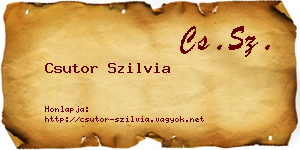 Csutor Szilvia névjegykártya