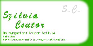 szilvia csutor business card